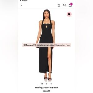 Revolve Elliatt black midi dress size XS worn once